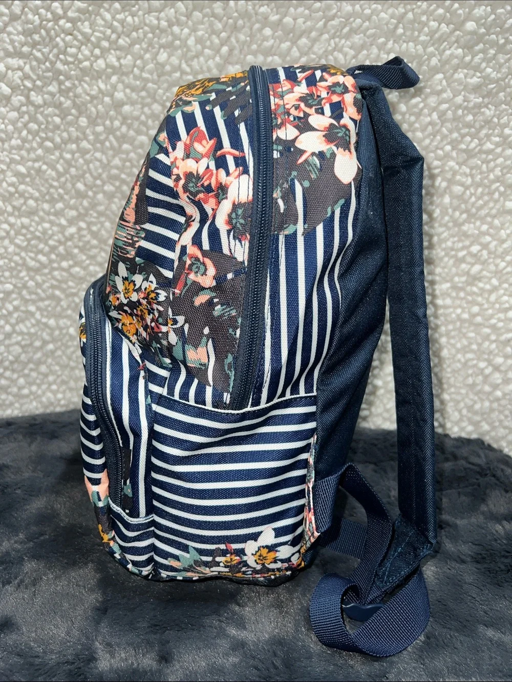Roxy Shadow Swell Floral Striped Mini Backpack. NWOT.